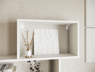 Eltap Knižnica Shellf, biela obr-4