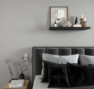 Eltap Nástenná polica GARISS, čierna