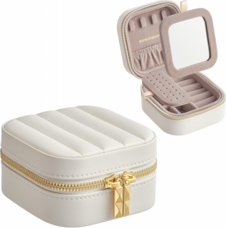 SONGMICS Šperkovnica ANAH 10,5 cm biela obr-1