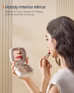 SONGMICS Šperkovnica ANAH 10,5 cm biela obr-4