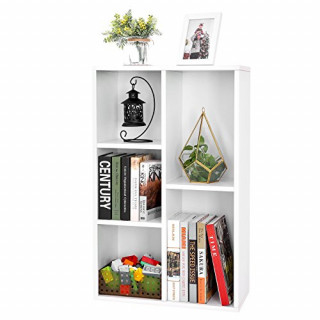 SONGMICS Policový regál biely 50x80 cm