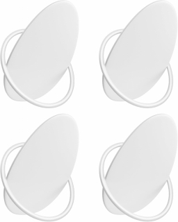 SONGMICS Sada 4 nástenných háčikov OVAL modern biely obr-1