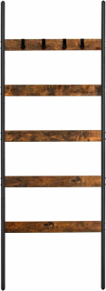 VASAGLE Rebrík na oblečenie 65x178cm čiernohnedý obr-3