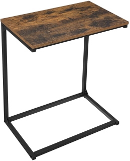 VASAGLE Odkladací stolík industriálny hnedý 55 x 66 x 35 cm obr-1