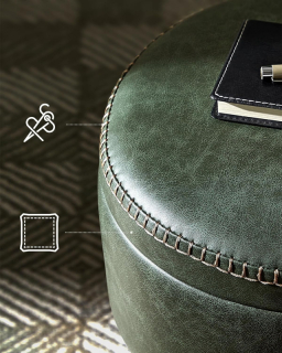 VASAGLE Stolička EKHO s úložným priestorom zelená obr-4