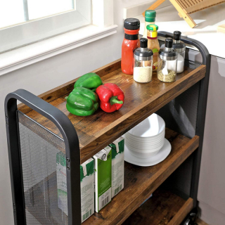 SONGMICS Pojazdný regál industriálny 66x26 cm obr-3