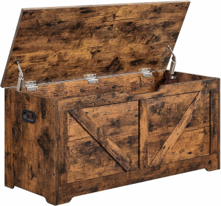 VASAGLE Úložná truhlica 100x40x46cm hnedá obr-1