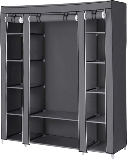 SONGMICS Látková skriňa šedá 150 x 45 x 175 cm obr-1