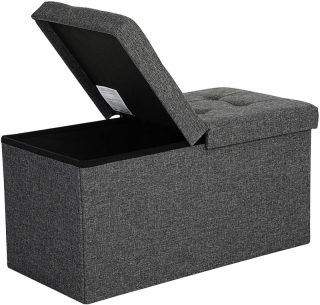 SONGMICS Úložný box čalúnený rozkladací 76 cm sivý obr-1