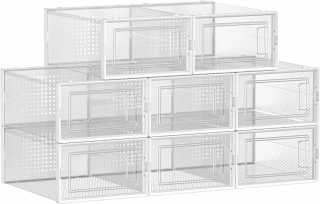 SONGMICS Úložné boxy stohovateľné priehľadné 8 ks obr-1