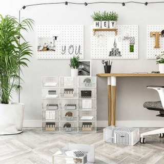 VASAGLE Priehľadné úložné boxy 18 ks obr-4