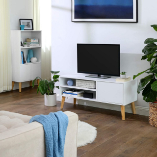 VASAGLE TV stolík SCANDI 120 cm biely obr-3