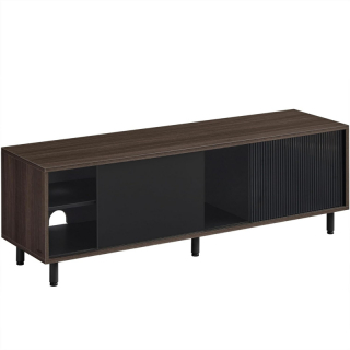 VASAGLE Moderný TV stolík 140 x 45 x 39 cm hnedý čierny obr-1