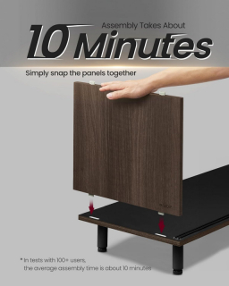 VASAGLE Moderný TV stolík 140 x 45 x 39 cm hnedý čierny obr-3