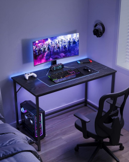 VASAGLE Písací stôl čierny 120 x 60 x 76 cm obr-2