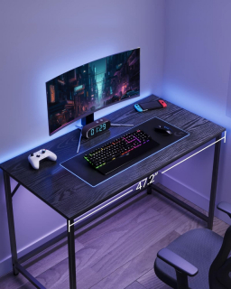 VASAGLE Písací stôl čierny 120 x 60 x 76 cm obr-4