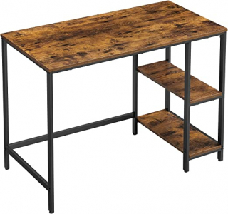 VASAGLE Písací stôl industriálny 100x50x75 cm hnedý čierny obr-1