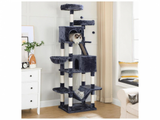 FEANDREA Škrabadlo pre mačky, strom 206 cm tmavosivé obr-2