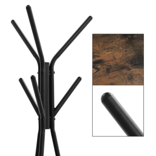 SONGMICS Vešiak na kabáty voľne stojace, dve police obr-3