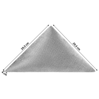 Čalúnený Panel 2ks, 30x30cm Trojuholník, Sivá obr-1