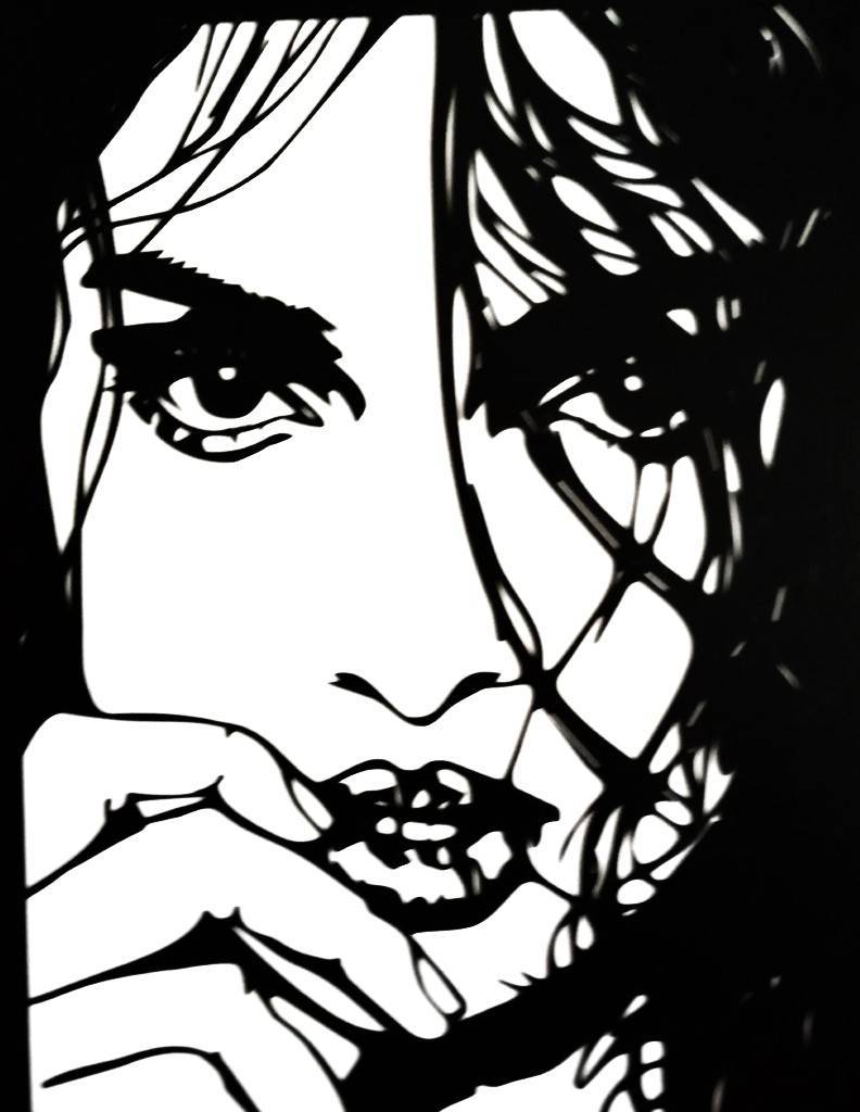 Dekorácia na stenu tvár ženy