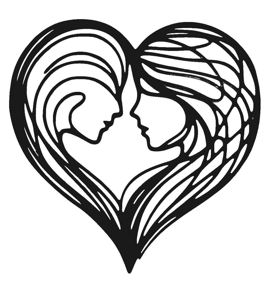 Dekorácia na stenu milenci srdce