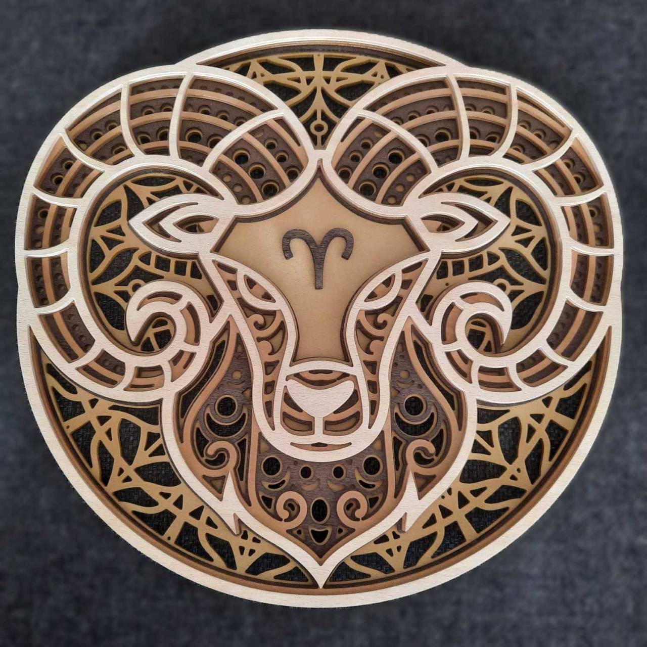 Baran - Drevená dekorácia Znamenie zverokruhu / Aries