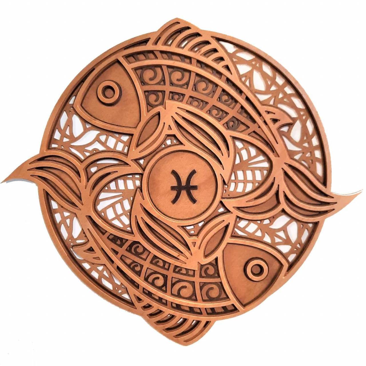 Ryby - Drevená dekorácia Znamenie zverokruhu / Pisces