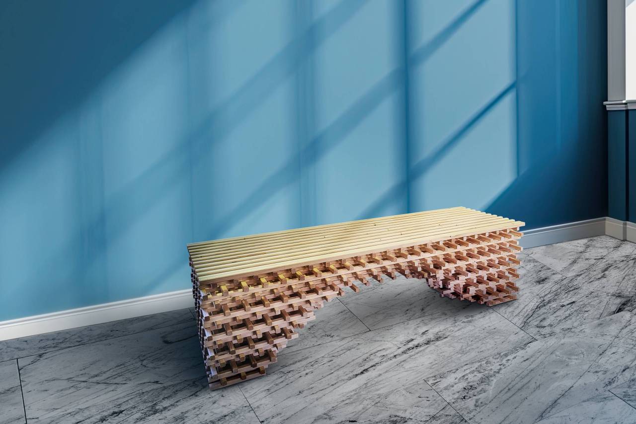 Dizajnová interierová lavica