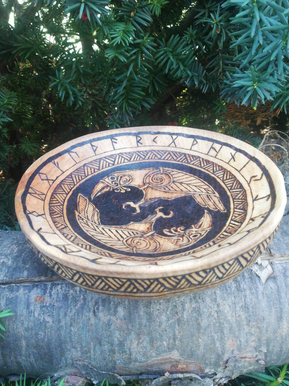 Vikingská miska - Hugin a Munin - viking bowl