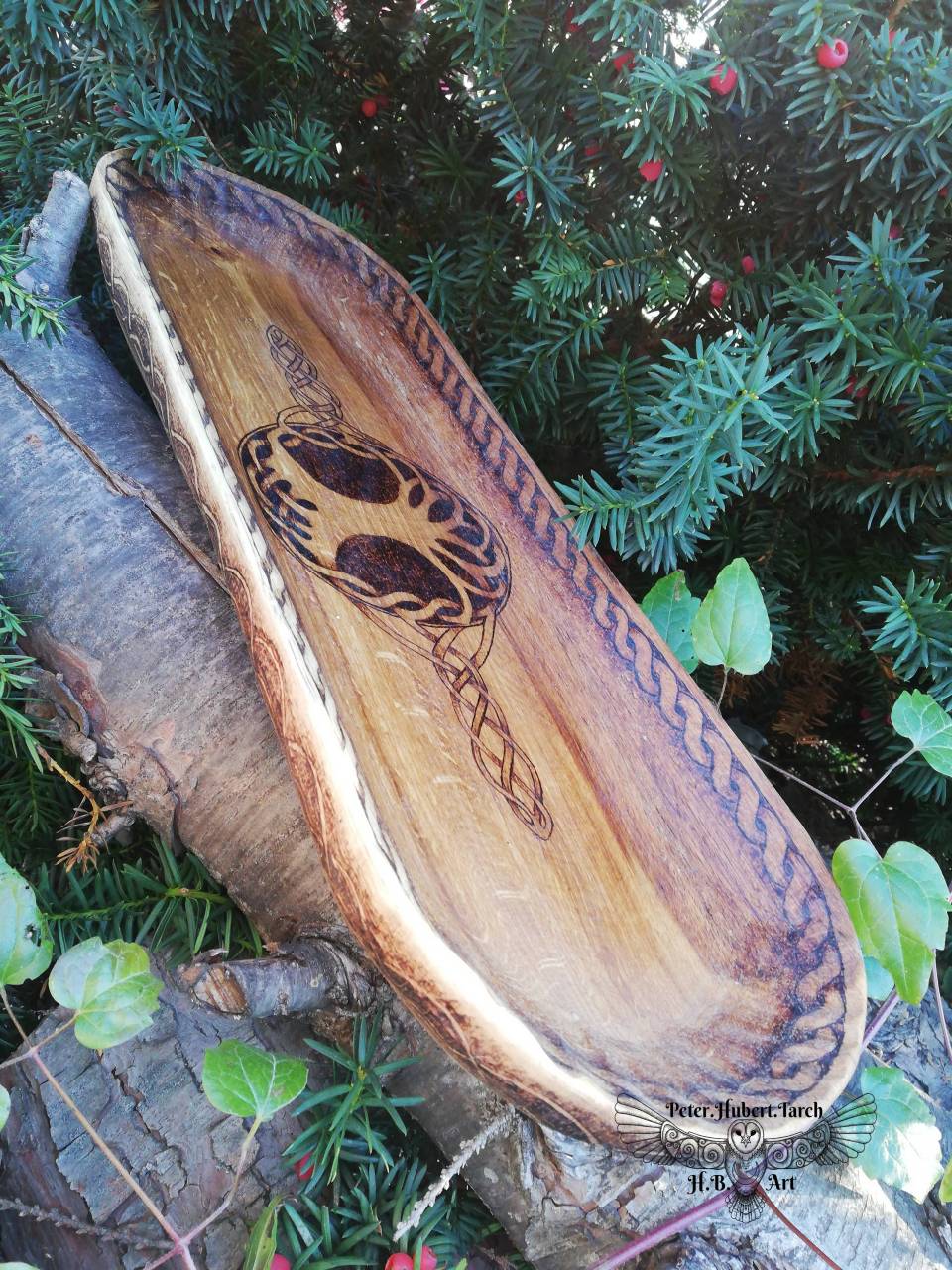 Keltská miska - Strom života - Celtic large wooden bowl