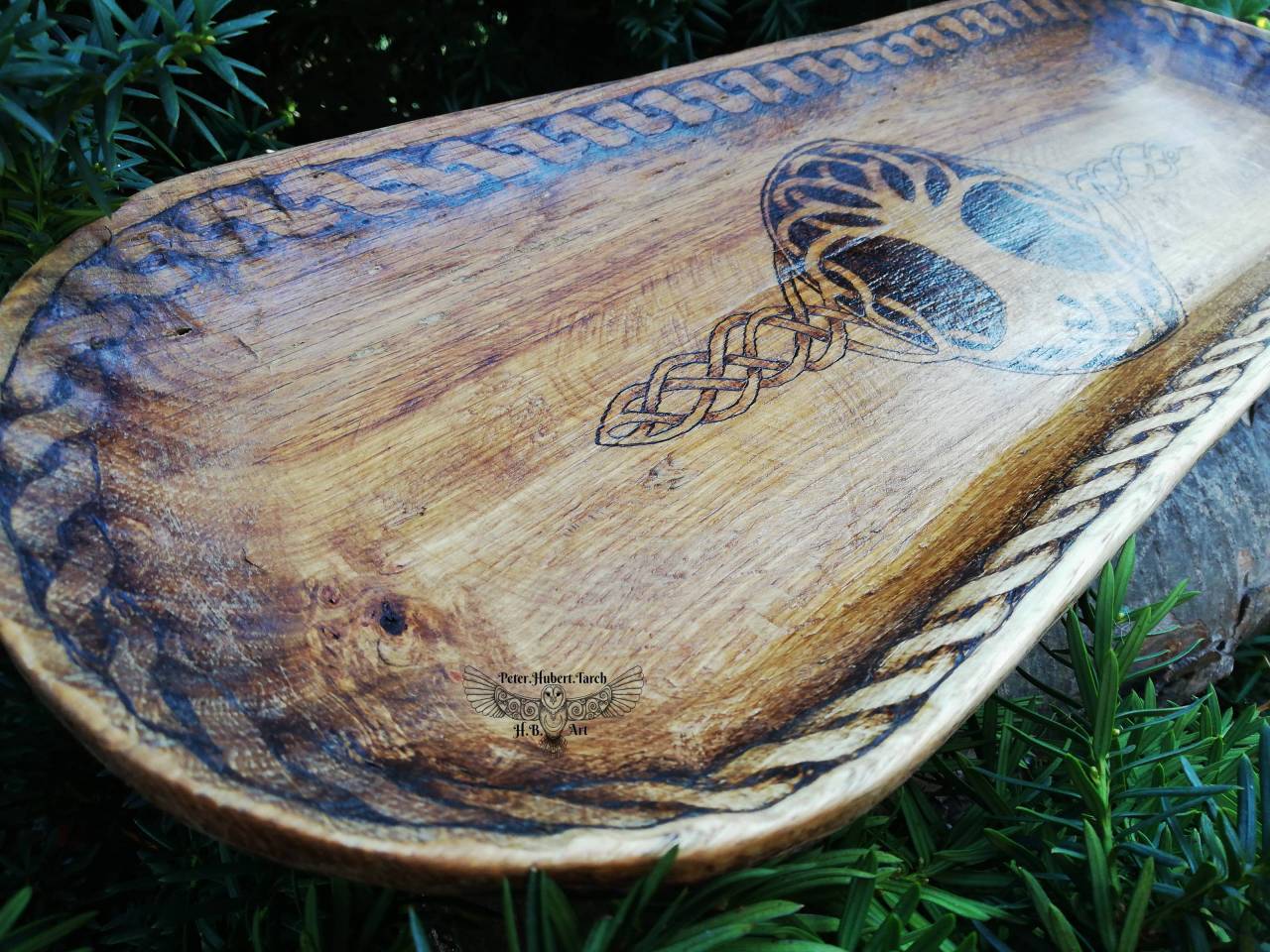 Keltská miska - Strom života - Celtic large wooden bowl
